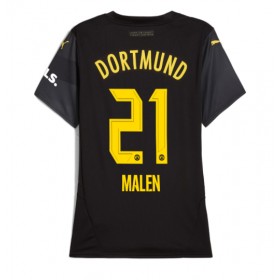 Borussia Dortmund Donyell Malen #21 Borta Kläder Dam 2024-25 Kortärmad